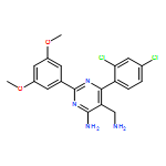 5-Pyrimidinemethanamine, 4-amino-6-(2,4-dichlorophenyl)-2-(3,5-dimethoxyphenyl)-