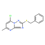 [1,2,4]Triazolo[1,5-a]pyrimidine, 7-chloro-5-methyl-2-[(phenylmethyl)thio]-