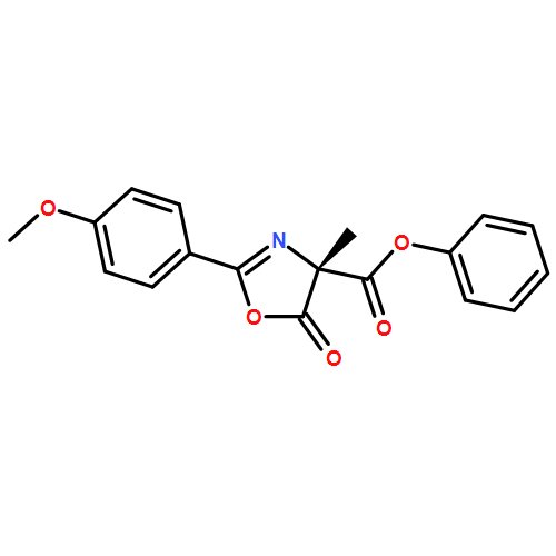4-Oxazolecarboxylic acid,4,5-dihydro-2-(4-methoxyphenyl)-4-methyl-5-oxo-, phenyl ester, (4R)-