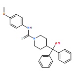 1-Piperidinecarbothioamide, 4-(hydroxydiphenylmethyl)-N-(4-methoxyphenyl)-