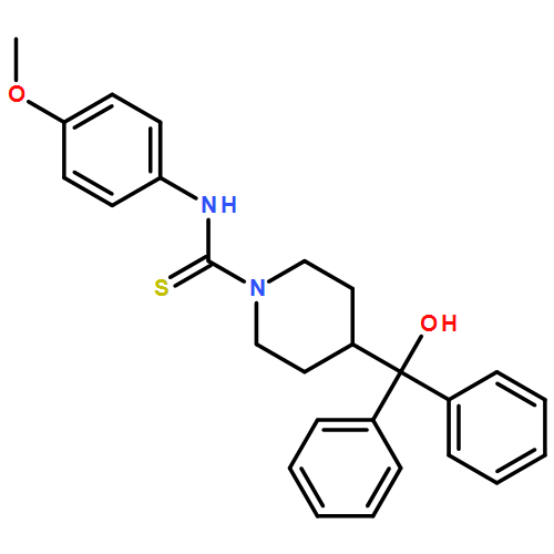 1-Piperidinecarbothioamide, 4-(hydroxydiphenylmethyl)-N-(4-methoxyphenyl)-