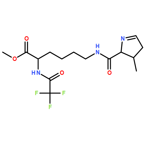 L-Lysine, N6-[(3R)-1,5-didehydro-3-methyl-D-prolyl]-N2-(2,2,2-trifluoroacetyl)-, methyl ester