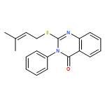 4(3H)-Quinazolinone, 2-[(3-methyl-2-buten-1-yl)thio]-3-phenyl-
