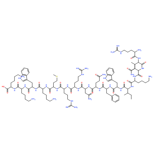 L-Lysine, L-arginyl-L-glutaminyl-L-isoleucyl-L-lysyl-L-isoleucyl-L-tryptophyl-L-phenylalanyl-L-glutaminyl-L-asparaginyl-L-arginyl-L-arginyl-L-methionyl-L-lysyl-L-tryptophyl-L-lysyl-