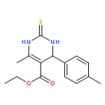 5-Pyrimidinecarboxylic acid,1,2,3,4-tetrahydro-6-methyl-4-(4-methylphenyl)-2-thioxo-, ethyl ester