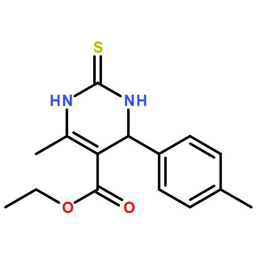 5-Pyrimidinecarboxylic acid,1,2,3,4-tetrahydro-6-methyl-4-(4-methylphenyl)-2-thioxo-, ethyl ester
