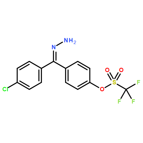 Methanesulfonic acid, 1,1,1-trifluoro-, 4-[(4-chlorophenyl)hydrazinylidenemethyl]phenyl ester