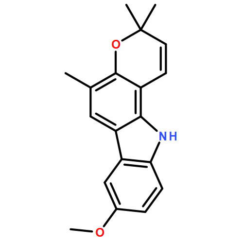Pyrano[3,2-a]carbazole, 3,11-dihydro-8-methoxy-3,3,5-trimethyl-