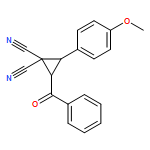 1,1-Cyclopropanedicarbonitrile, 2-benzoyl-3-(4-methoxyphenyl)-, (2R,3R)-rel-