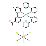 Ruthenium(1 ), bis(2,2'-bipyridine-κN1,κN1')(4'-methyl[2,2'-bipyridine]-4-carboxylato-κN1,κN1')-, (OC-6-33)-, hydrogen hexafluorophosphate(1-) (1:1:2)