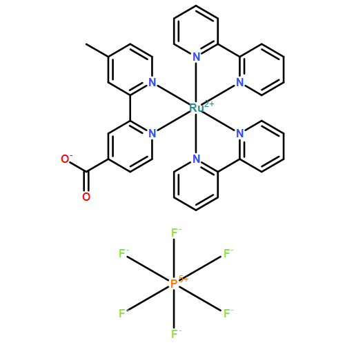 Ruthenium(1 ), bis(2,2'-bipyridine-κN1,κN1')(4'-methyl[2,2'-bipyridine]-4-carboxylato-κN1,κN1')-, (OC-6-33)-, hydrogen hexafluorophosphate(1-) (1:1:2)