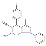 Pyrano[2,3-c]pyrazole-5-carbonitrile, 6-amino-4-(4-fluorophenyl)-1,4-dihydro-3-methyl-1-phenyl-