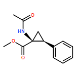 Cyclopropanecarboxylic acid, 1-(acetylamino)-2-phenyl-, methyl ester, cis- (9CI)