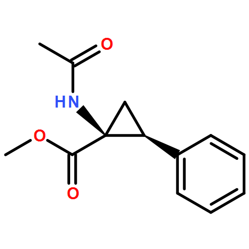 Cyclopropanecarboxylic acid, 1-(acetylamino)-2-phenyl-, methyl ester, cis- (9CI)