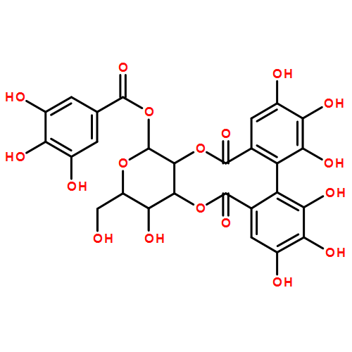 β-D-Glucopyranose, cyclic 2,3-[(1S)-4,4',5,5',6,6'-hexahydroxy[1,1'-biphenyl]-2,2'-dicarboxylate] 1-(3,4,5-trihydroxybenzoate)