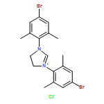 1H-Imidazolium, 1,3-bis(4-bromo-2,6-dimethylphenyl)-4,5-dihydro-,chloride