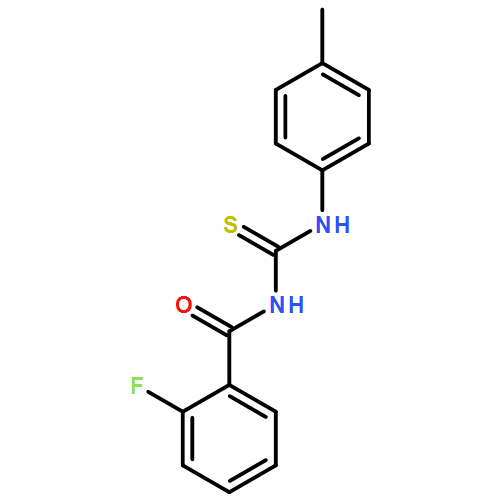 Benzamide, 2-fluoro-N-[[(4-methylphenyl)amino]thioxomethyl]-
