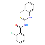Benzamide, 2-fluoro-N-[[(2-methylphenyl)amino]thioxomethyl]-