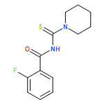 Benzamide, 2-fluoro-N-(1-piperidinylthioxomethyl)-