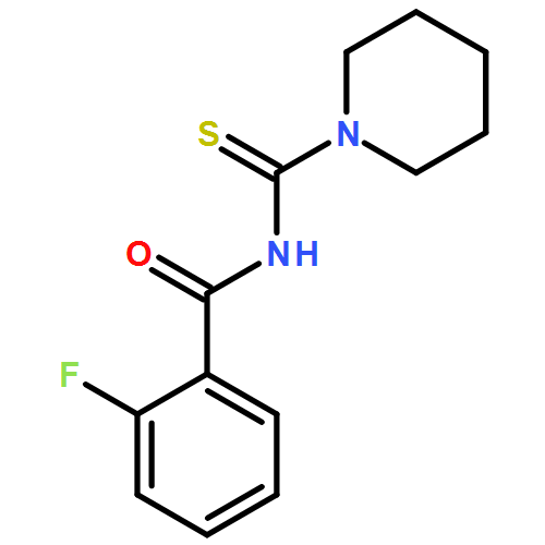 Benzamide, 2-fluoro-N-(1-piperidinylthioxomethyl)-