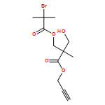 Propanoic acid, 3-(2-bromo-2-methyl-1-oxopropoxy)-2-(hydroxymethyl)-2-methyl-, 2-propyn-1-yl ester 