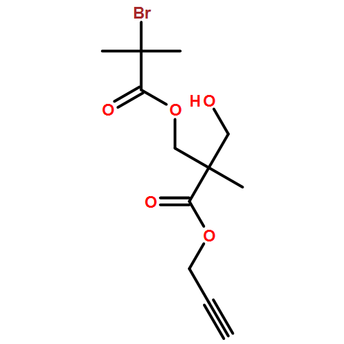 Propanoic acid, 3-(2-bromo-2-methyl-1-oxopropoxy)-2-(hydroxymethyl)-2-methyl-, 2-propyn-1-yl ester 
