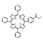 Benzoic acid, 4-(10,15,20-tri-4-pyridinyl-21H,23H-porphin-5-yl)-, methyl ester