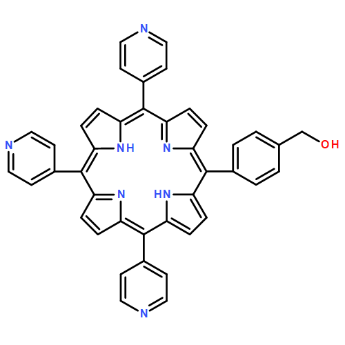 Benzenemethanol, 4-(10,15,20-tri-4-pyridinyl-21H,23H-porphin-5-yl)-
