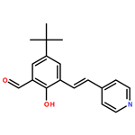 5-(1,1-dimethylethyl)-2-hydroxy-3-[(1E)-2-(4-pyridinyl)ethenyl]-Benzaldehyde