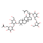 β-D-Glucopyranoside, (3β,12β)-20-[(6-O-α-L-arabinofuranosyl-β-D-glucopyranosyl)oxy]-12-hydroxydammar-24-en-3-yl 2-O-(6-O-acetyl-β-D-