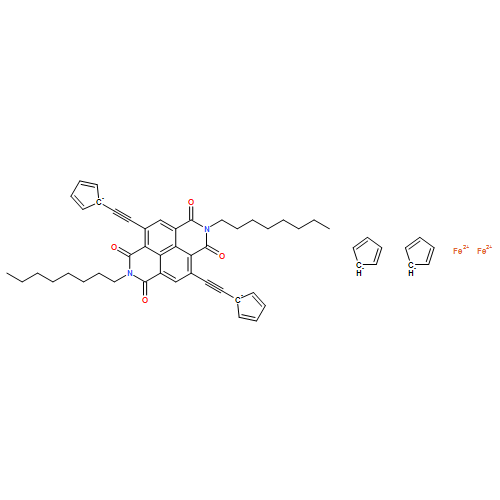 Ferrocene, 1,1''-[(1,2,3,6,7,8-hexahydro-2,7-dioctyl-1,3,6,8-tetraoxobenzo[lmn][3,8]phenanthroline-4,9-diyl)di-2,1-ethynediyl]bis-