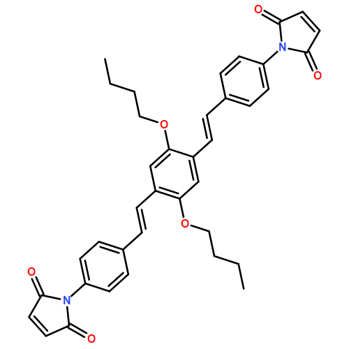1H-Pyrrole-2,5-dione, 1,1'-[(2,5-dibutoxy-1,4-phenylene)bis[(1E)-2,1-ethenediyl-4,1-phenylene]]bis-