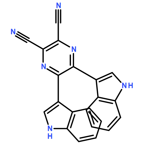 2,3-Pyrazinedicarbonitrile, 5,6-di-1H-indol-3-yl-
