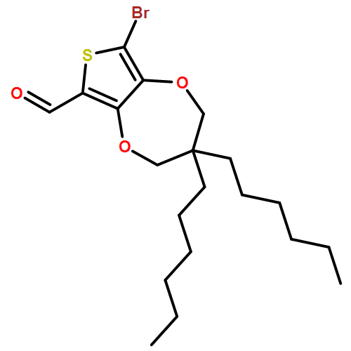 2H-Thieno[3,4-b][1,4]dioxepin-6-carboxaldehyde, 8-bromo-3,3-dihexyl-3,4-dihydro-