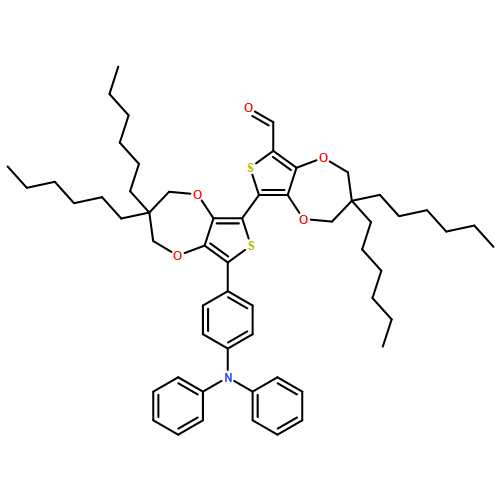[6,6'-Bi-2H-thieno[3,4-b][1,4]dioxepin]-8-carboxaldehyde, 8'-[4-(diphenylamino)phenyl]-3,3,3',3'-tetrahexyl-3,3',4,4'-tetrahydro-