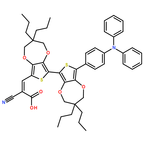2-Propenoic acid, 2-cyano-3-[8'-[4-(diphenylamino)phenyl]-3,3',4,4'-tetrahydro-3,3,3',3'-tetrapropyl[6,6'-bi-2H-thieno[3,4-b][1,4]dioxepin]-8-yl]-
