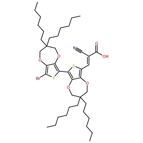 2-Propenoic acid, 3-(8'-bromo-3,3,3',3'-tetrahexyl-3,3',4,4'-tetrahydro[6,6'-bi-2H-thieno[3,4-b][1,4]dioxepin]-8-yl)-2-cyano-