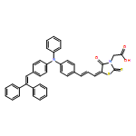 3-Thiazolidineacetic acid, 5-[3-[4-[[4-(2,2-diphenylethenyl)phenyl]phenylamino]phenyl]-2-propen-1-ylidene]-4-oxo-2-thioxo-