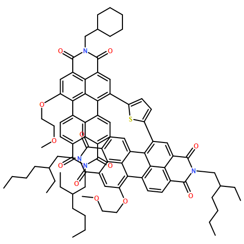 Anthra[2,1,9-def:6,5,10-d'e'f']diisoquinoline-1,3,8,10(2H,9H)-tetrone, 5-[5-[2,9-bis(2-ethylhexyl)-1,2,3,8,9,10-hexahydro-13-(2-methoxyethoxy)-1,3,8,10-tetraoxoanthra[2,1,9-def:6,5,10-d'e'f']diisoquinolin-5-yl]-2-thienyl]-2,9-bis(2-ethylhexyl)-12-(2-methoxyethoxy)-