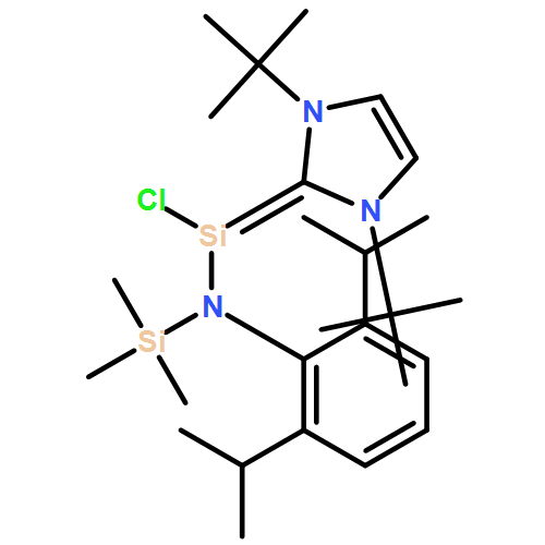 Silanamine, N-[[1,3-bis(1,1-dimethylethyl)-1,3-dihydro-2H-imidazol-2-ylidene]chlorosilyl]-N-[2,6-bis(1-methylethyl)phenyl]-1,1,1-trimethyl-