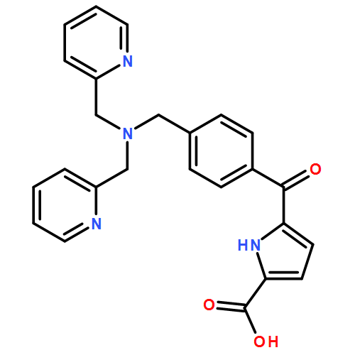 1H-Pyrrole-2-carboxylic acid, 5-[4-[[bis(2-pyridinylmethyl)amino]methyl]benzoyl]-