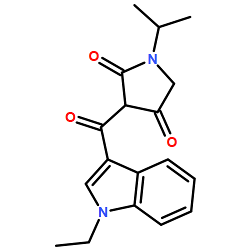 2,4-Pyrrolidinedione, 3-[(1-ethyl-1H-indol-3-yl)carbonyl]-1-(1-methylethyl)-