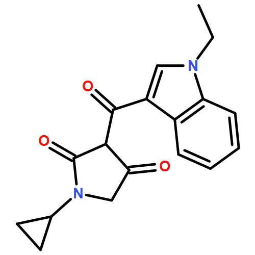 2,4-Pyrrolidinedione, 1-cyclopropyl-3-[(1-ethyl-1H-indol-3-yl)carbonyl]-