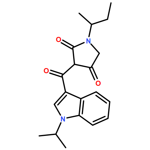 2,4-Pyrrolidinedione, 3-[[1-(1-methylethyl)-1H-indol-3-yl]carbonyl]-1-(1-methylpropyl)-