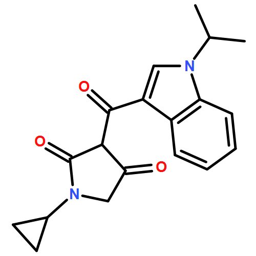 2,4-Pyrrolidinedione, 1-cyclopropyl-3-[[1-(1-methylethyl)-1H-indol-3-yl]carbonyl]-