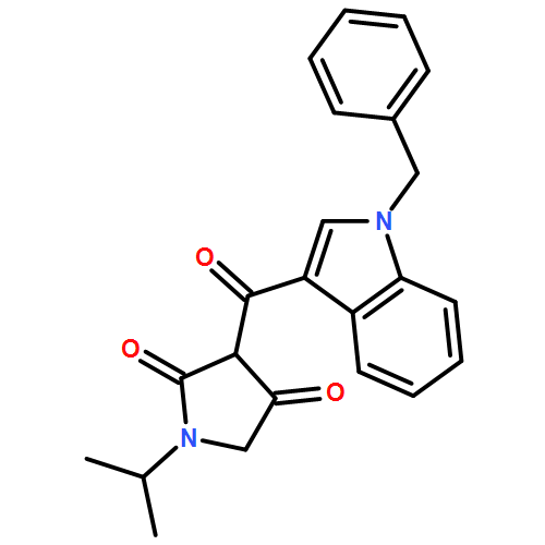 2,4-Pyrrolidinedione, 1-(1-methylethyl)-3-[[1-(phenylmethyl)-1H-indol-3-yl]carbonyl]-