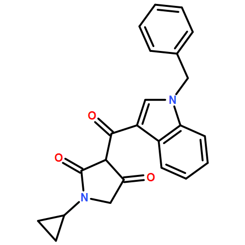2,4-Pyrrolidinedione, 1-cyclopropyl-3-[[1-(phenylmethyl)-1H-indol-3-yl]carbonyl]-