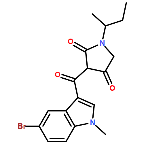 2,4-Pyrrolidinedione, 3-[(5-bromo-1-methyl-1H-indol-3-yl)carbonyl]-1-(1-methylpropyl)-