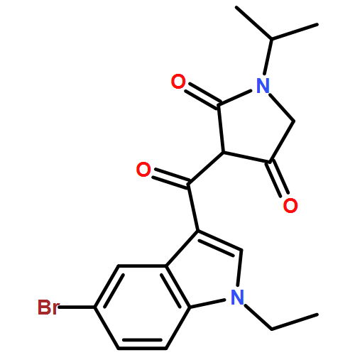 2,4-Pyrrolidinedione, 3-[(5-bromo-1-ethyl-1H-indol-3-yl)carbonyl]-1-(1-methylethyl)-