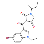 2,4-Pyrrolidinedione, 3-[(5-bromo-1-ethyl-1H-indol-3-yl)carbonyl]-1-(1-methylpropyl)-